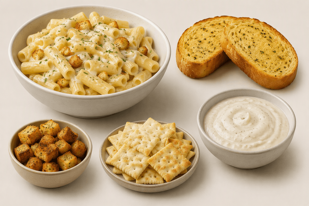 Pasta dinners often stack multiple fast carbs